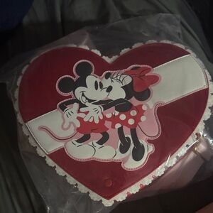 Disney Loungefly Heart-Shaped Crossbody Bag - featuring Mickey and Minnie
